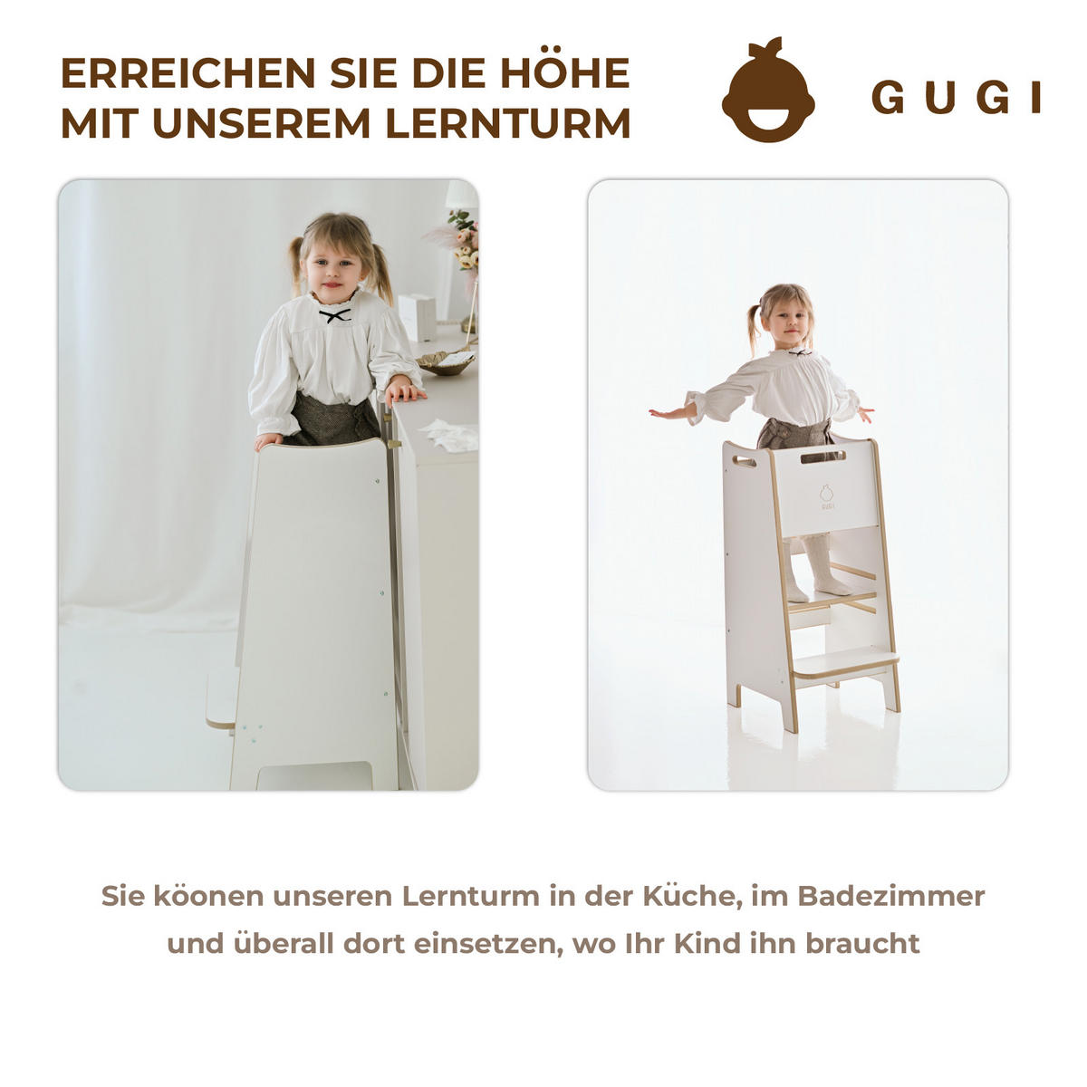 LERNTURM 40/85/40 - Weiß, Holzwerkstoff (40/85/40cm) - RAUMHIRSCH FURNITURE