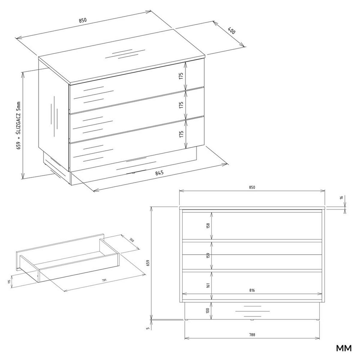KOMMODE Kaschmir 85/66/40 - Kaschmir, Holzwerkstoff (85/66/40cm) - RAUMHIRSCH FURNITURE