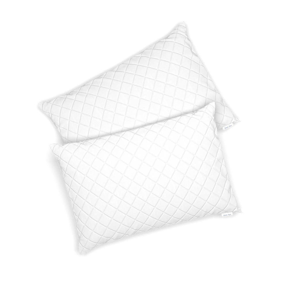 KOPFKISSEN Weiß 50 x 75 cm 2er Set - Weiß, Textil (50/75cm) - VitaliSpa