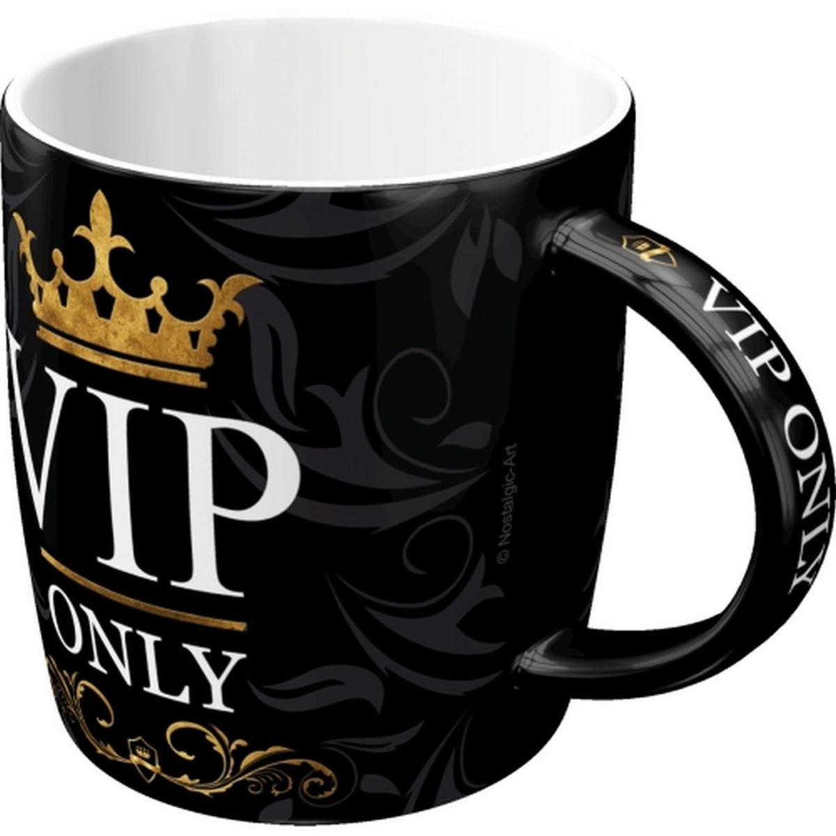 KAFFEETASSE 330 ml Achtung VIP Only - Multicolor, Keramik (0.33L) - Nostalgic-Art