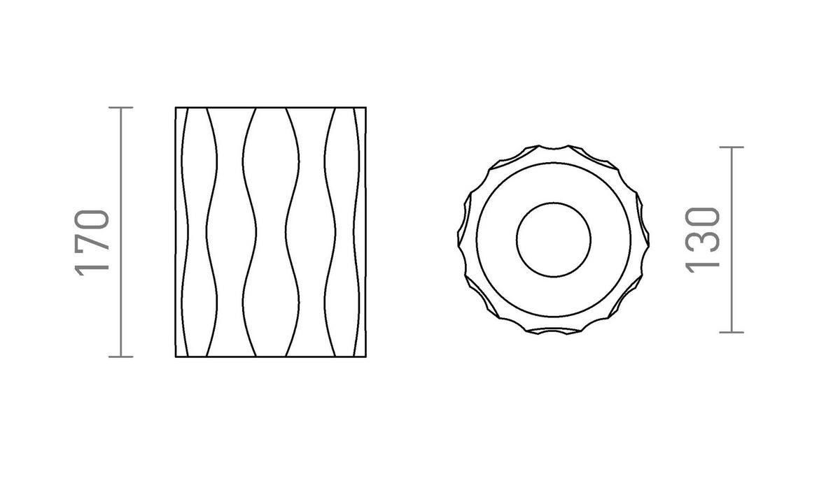 DECKENLEUCHTE ANGELINA gips 15 W - Weiß, Stein (127/127/17cm) - Rendl