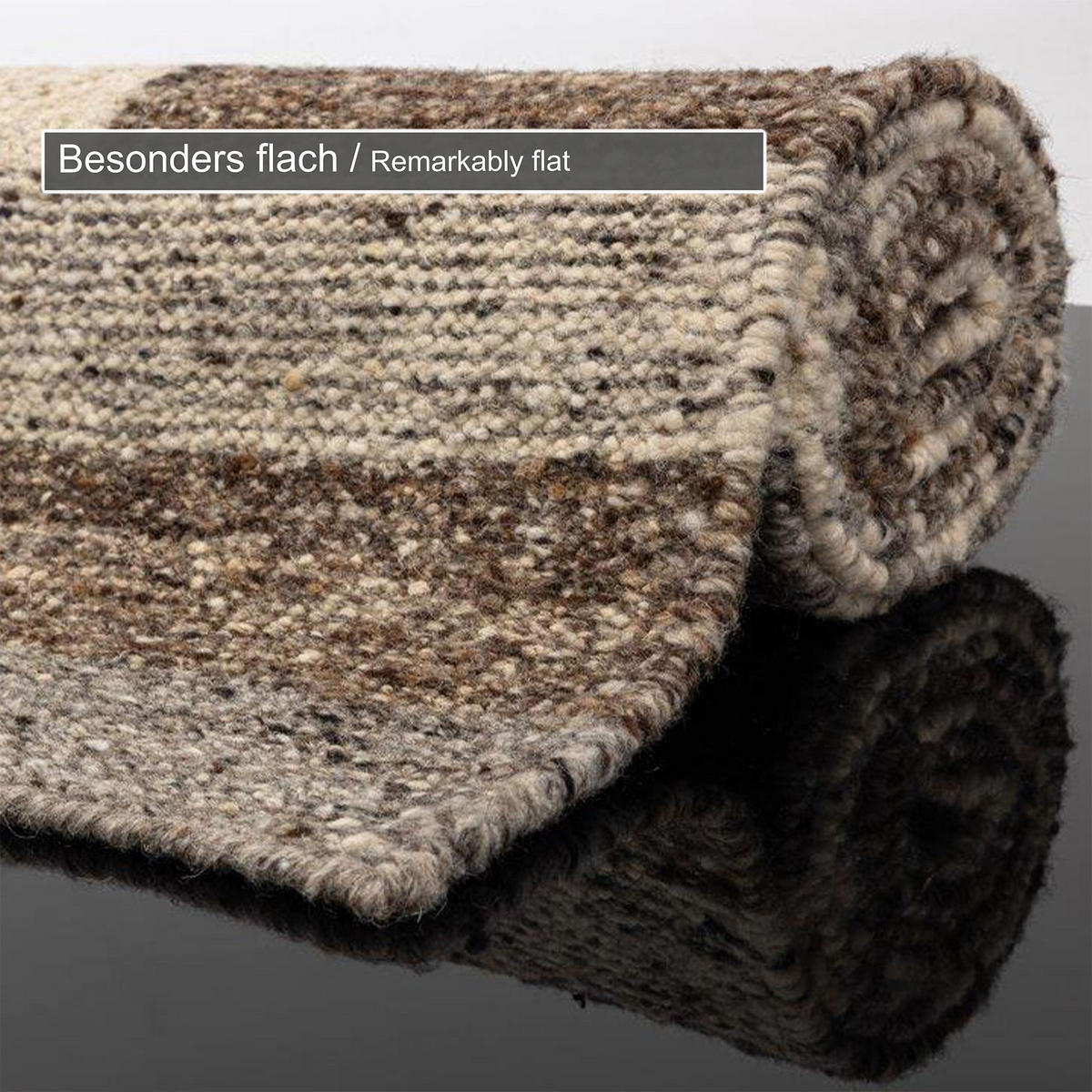 HANDWEBTEPPICH Ehrwald TK-157 Wendbar 170x240 cm - Beige, Textil (170/240cm) - THEKO