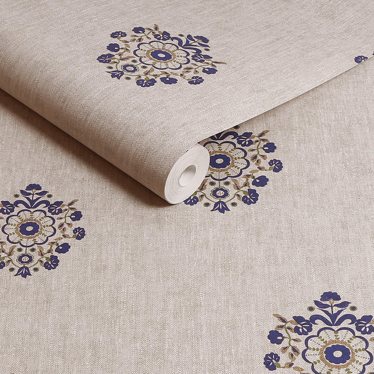 VLIESTAPETE Hainmotiv 1000x52cm - Blau/Beige, Papier/Kunststoff (52/1000cm) - Joules
