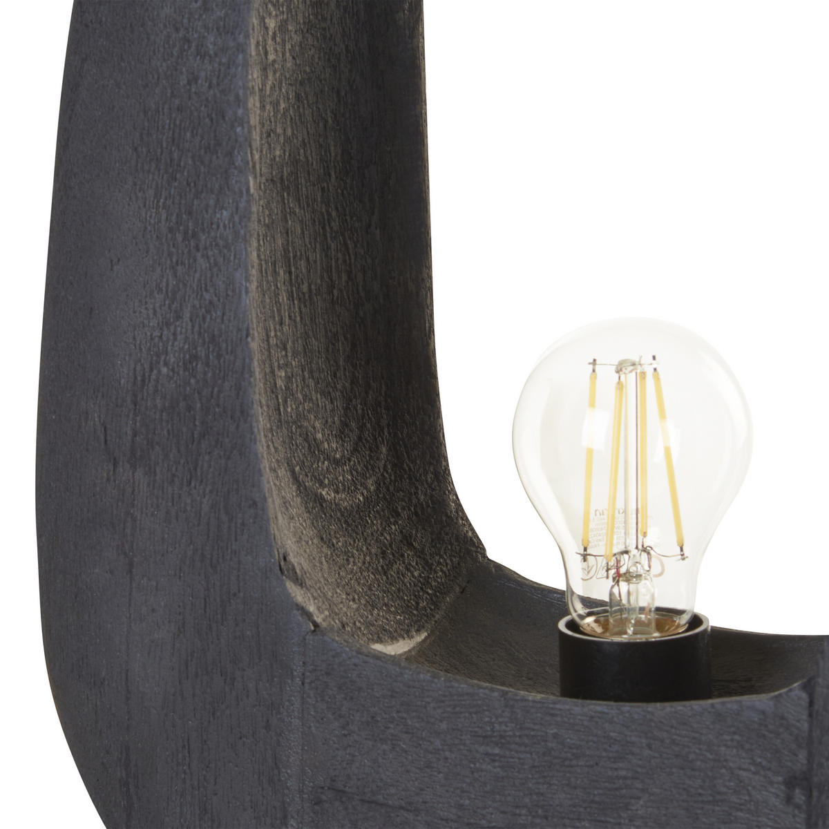 TISCHLAMPE Ajay 10/33/42 cm - Schwarz, Holz (10/33/42cm) - Beliani