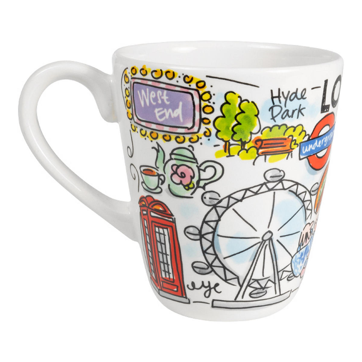 BECHER Blond Stadtikone London in Bunt - 350 ml - Multicolor, Keramik (0.35L) - Blond Amsterdam