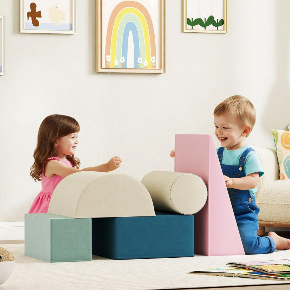 KONSTRUKTIONSSPIELZEUG Bauset - Multicolor, Textil (40.6/60/61cm) - Korfee