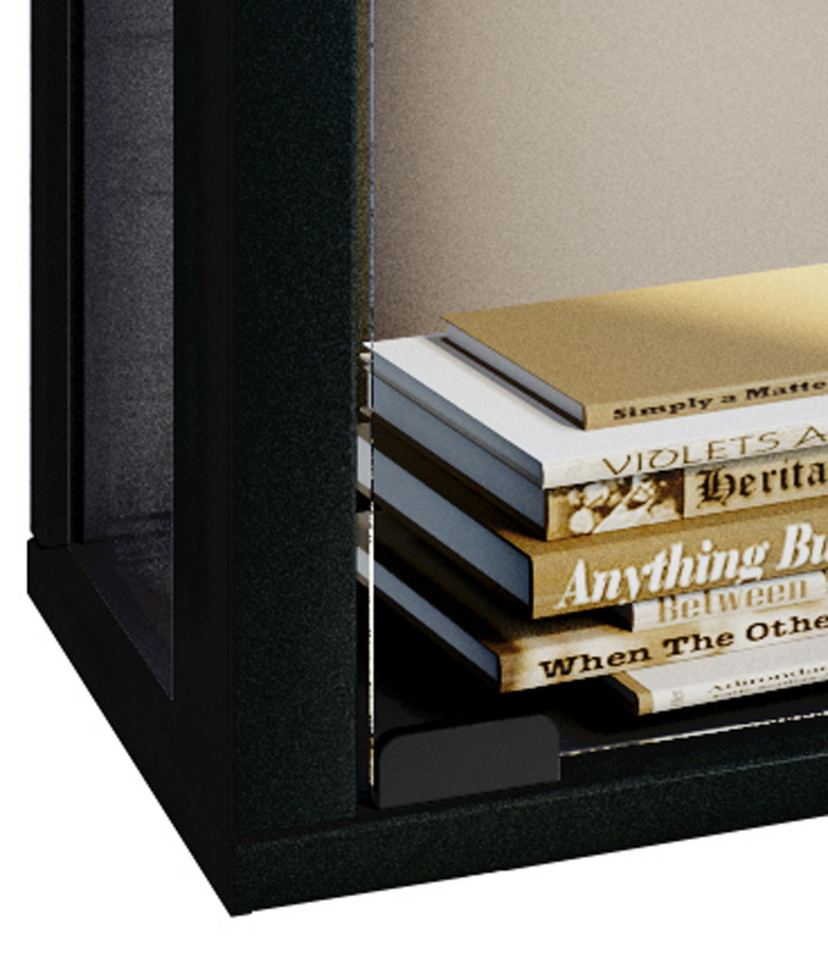 VITRINE Schwarz - Schwarz, Holzwerkstoff (60/80/25cm) - ebuy24