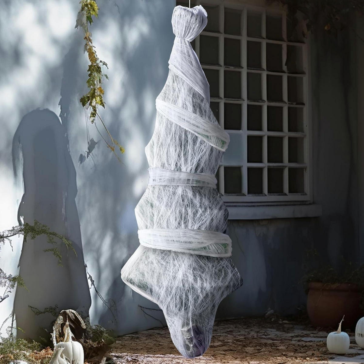 HÄNGENDE Leiche Halloween 180 cm - Weiß, Kunststoff (19.6/18.4/36.8cm)