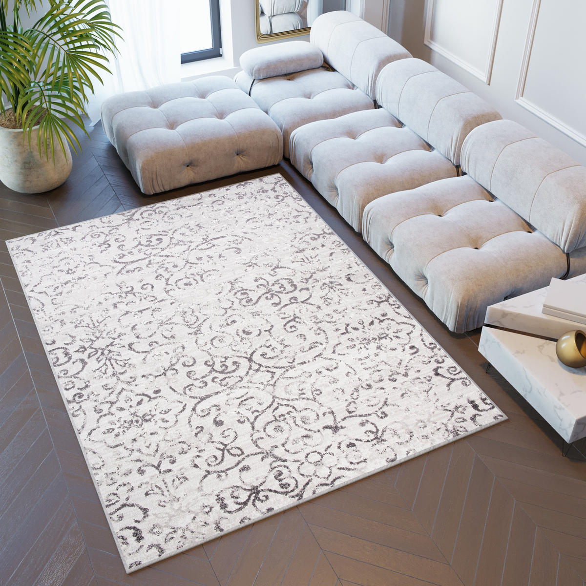 TEPPICH SKY Grau 80/150 cm - Grau, Textil (80/150cm) - Tapiso