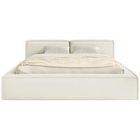 POLSTERBETT Tilves Slim Creme 160x200 cm - Creme/Schwarz, Kunststoff/Textil (160/200cm) - Selsey