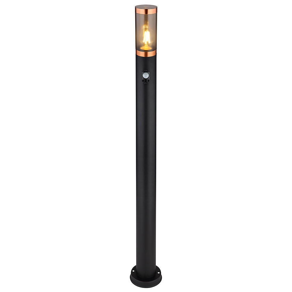 LED STEHLEUCHTE BOSTON Schwarz Edelstahl - Schwarz, Metall (7.6/7.6/110cm) - Globo Lighting
