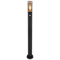 LED STEHLEUCHTE BOSTON Schwarz Edelstahl - Schwarz, Metall (7.6/7.6/110cm) - Globo Lighting
