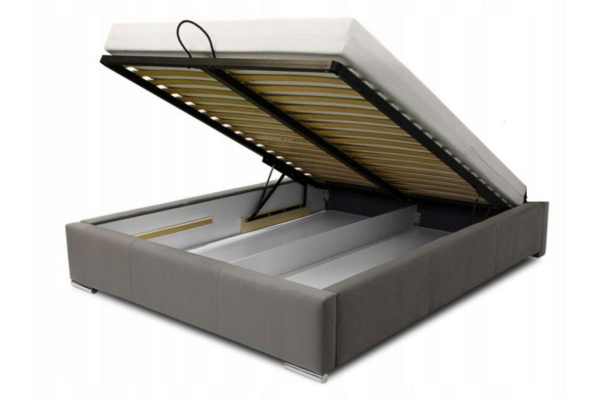 POLSTERBETT BARI mit Kopfteil, 140 x 200 cm, Doppelbett mit Bettkasten und Lattenrost aus Metall, Velourstoff, Frabe: Schwarz - Schwarz, Holz/Kunststoff (140/200cm) - Agmat-Furniture