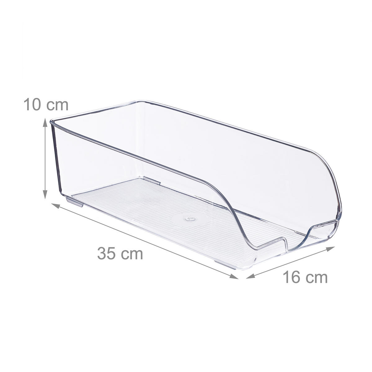 KÜHLSCHRANK-ORGANIZER - Transparent, Kunststoff (16/10/35cm) - Relaxdays