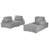 4-SITZER SOFA SET Polyester Grau Tibro - Grau, Textil (200/40/100cm) - Beliani