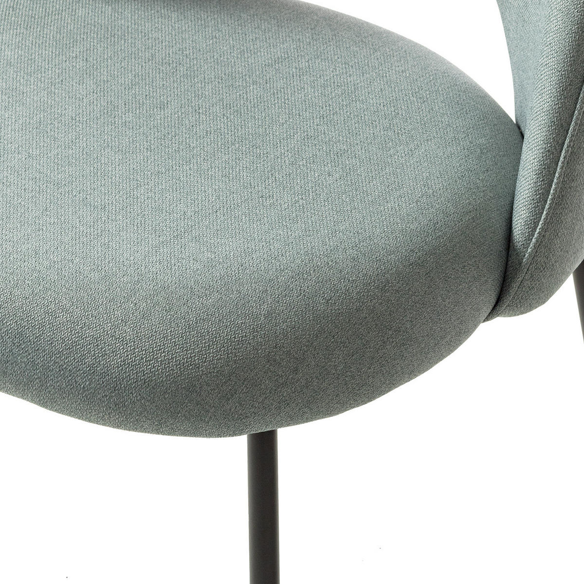 POLSTERSTUHL - Metall / Textil - Mintgrün/Grau, Textil/Metall (49/84/54cm) - home24