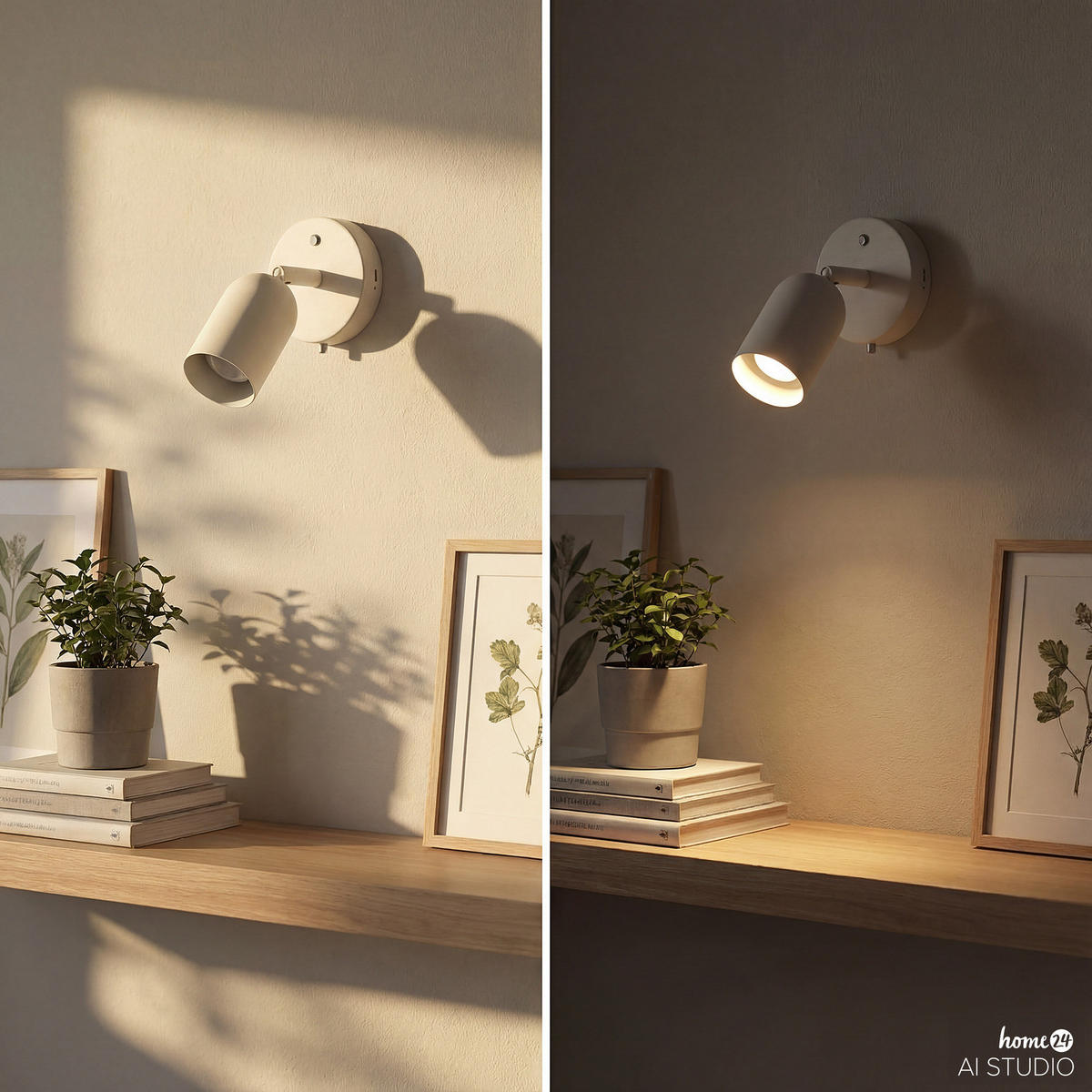 AKKU-WANDLEUCHTE - inkl. Fernbedienung - Dimmbar - Eisen - Beige, Metall (10/15/16cm) - home24