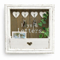 WANDORGANIZER mit Ablage Holz Weiß 40/8/40 cm - Weiß, Holz (40/40/8cm) - DanDiBo