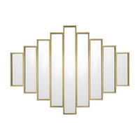 SPIEGEL symmetrisch Art Déco - 90 x 120 cm - Metall - Goldfarben - GALICE - Goldfarben, Glas (120/90/1.5cm) - Vente-Unique