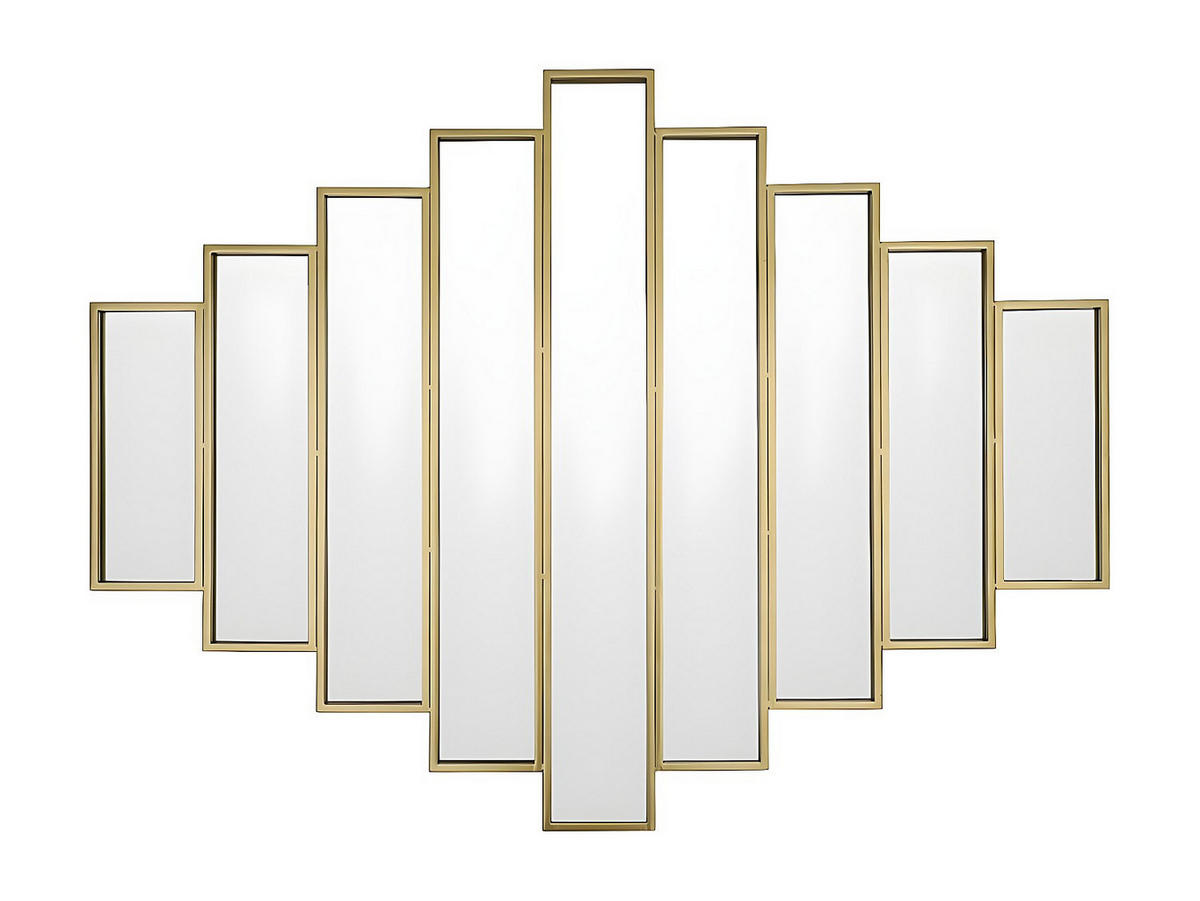 SPIEGEL symmetrisch Art Déco - 90 x 120 cm - Metall - Goldfarben - GALICE - Goldfarben, Glas (120/90/1.5cm) - Vente-Unique