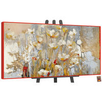 GEMÄLDE Frühlingsduft Schattenfugenrahmen Rot 140x70 cm - Rot, Holz (140/70cm) - YS-art gallery