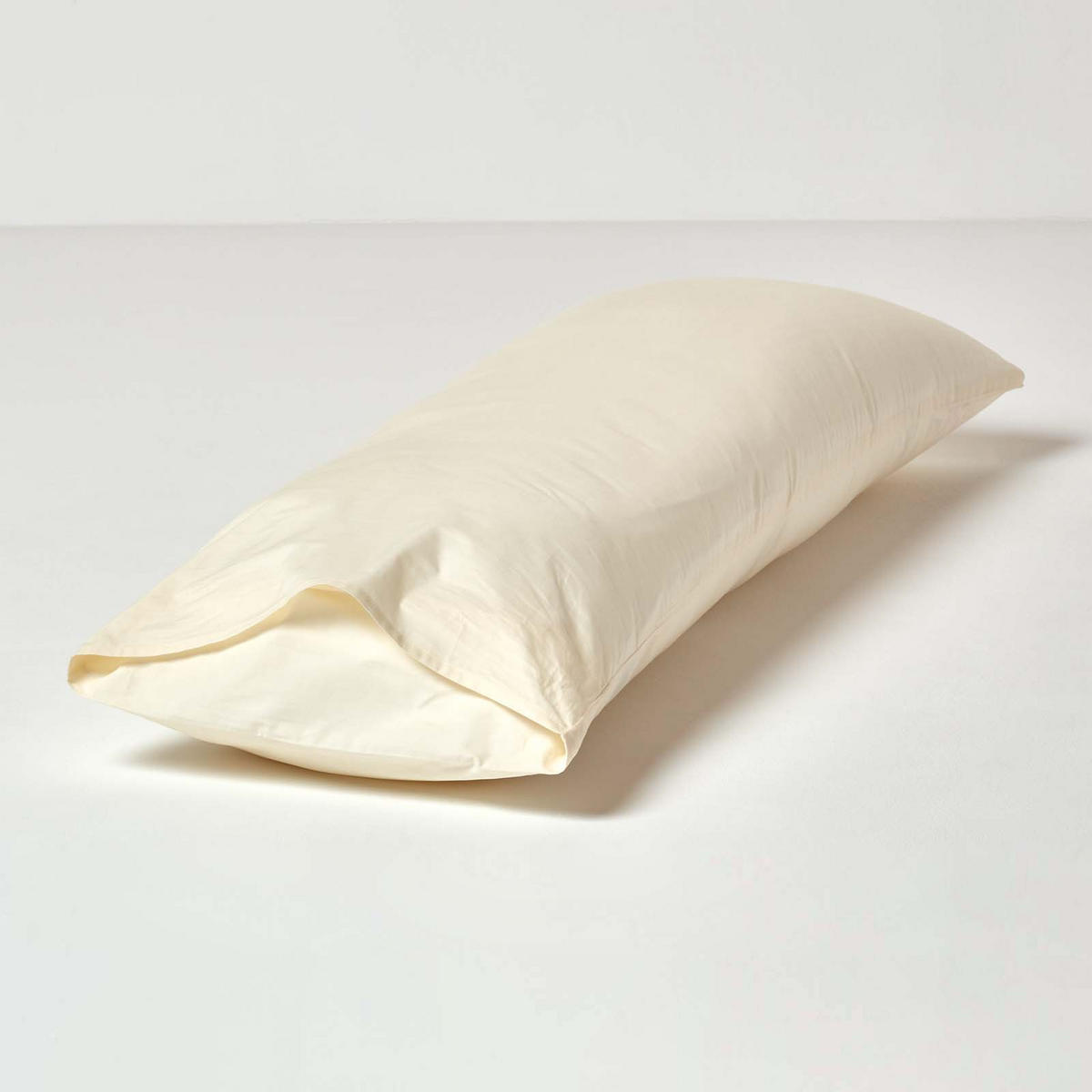 SEITENSCHLÄFERKISSENBEZUG Perkal, Fadendichte 200, 48/136 cm - Creme, Textil (50/140cm) - Homescapes
