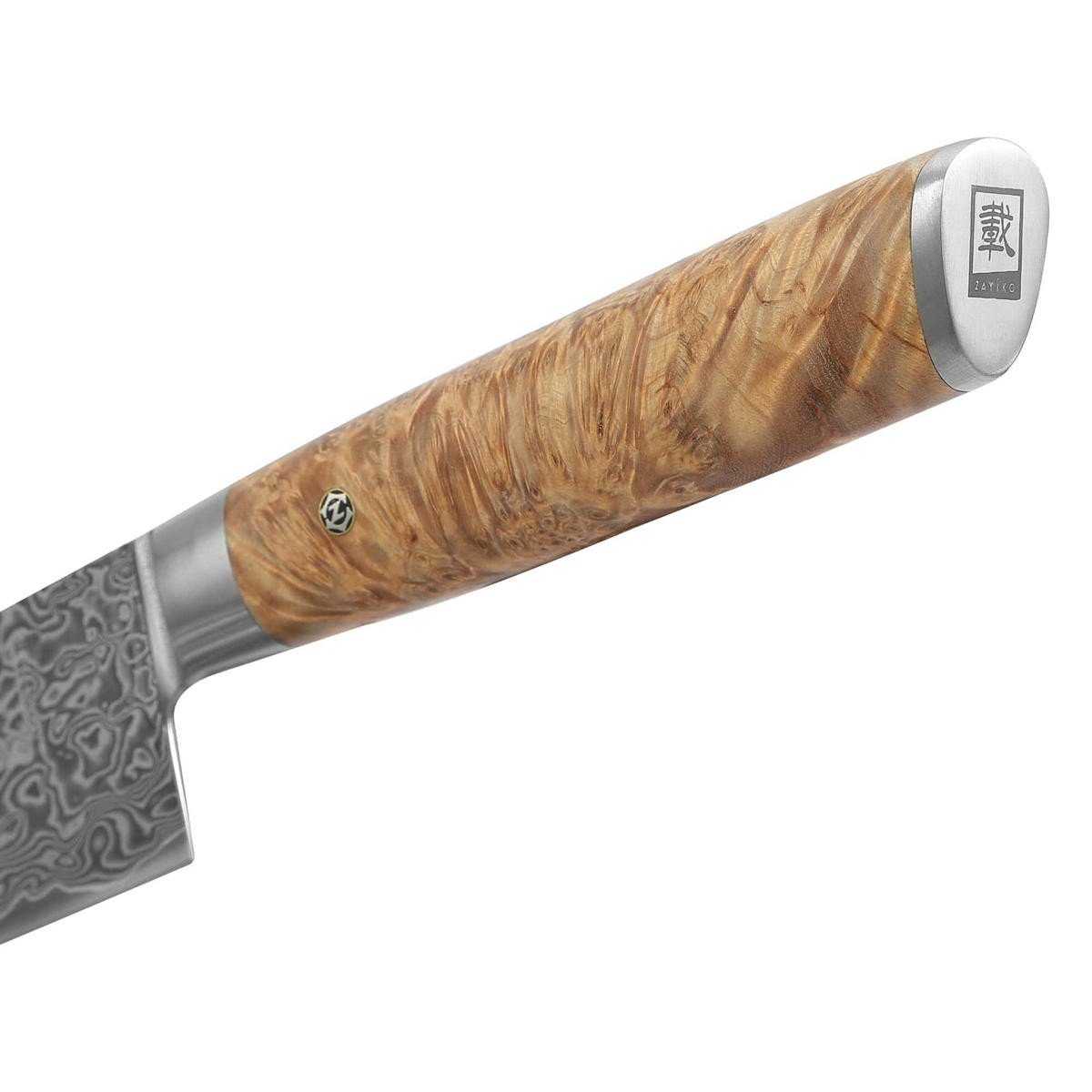 TRANCHIER-SET 2-TEILIG 18–19,5 cm - Birkefarben, Holz/Metall (34cm) - Zayiko