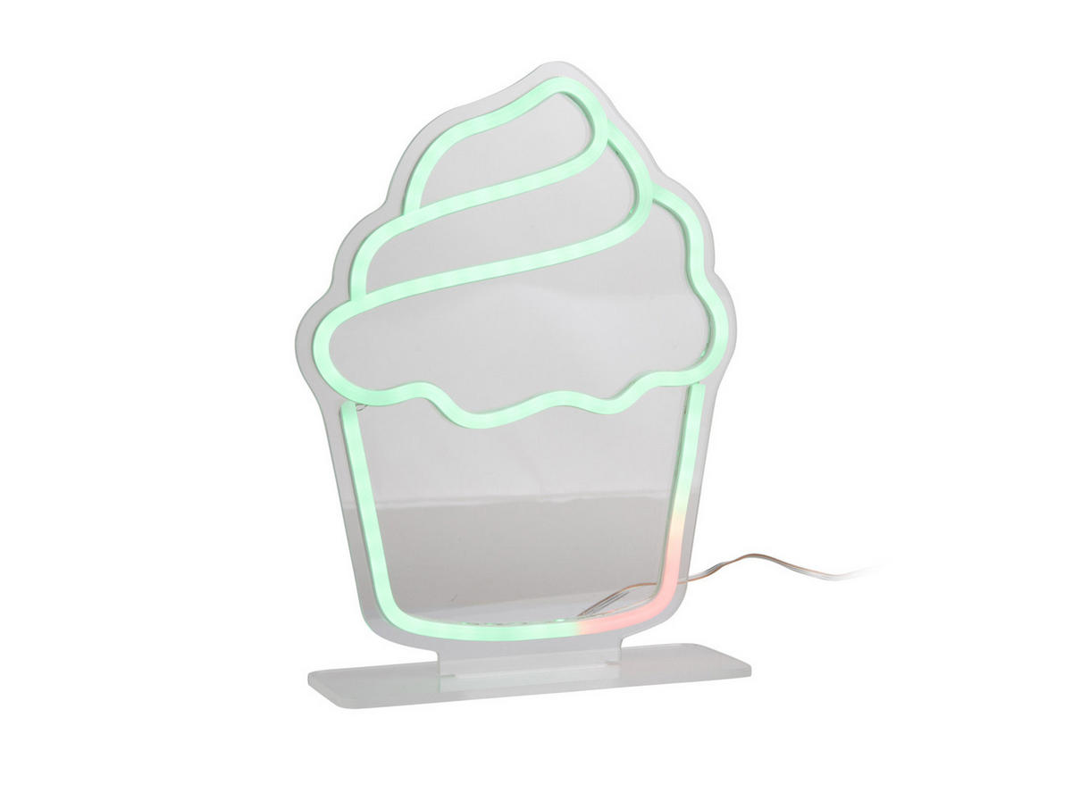 NEON Light Colour Changing Cupcake 2/21/29 cm - Multicolor, Kunststoff (2/21/29cm) - Leitmotiv