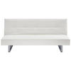 3-SITZER-SCHLAFSOFA Kunstleder Weiß Derby - Weiß, Kunststoff/Textil (189/85/88cm) - Beliani