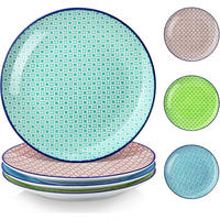 FLACHTELLER 4-teiliges Set Porzellan Bunt 26 cm - Multicolor, Keramik (26.5/26.5/2.8cm)