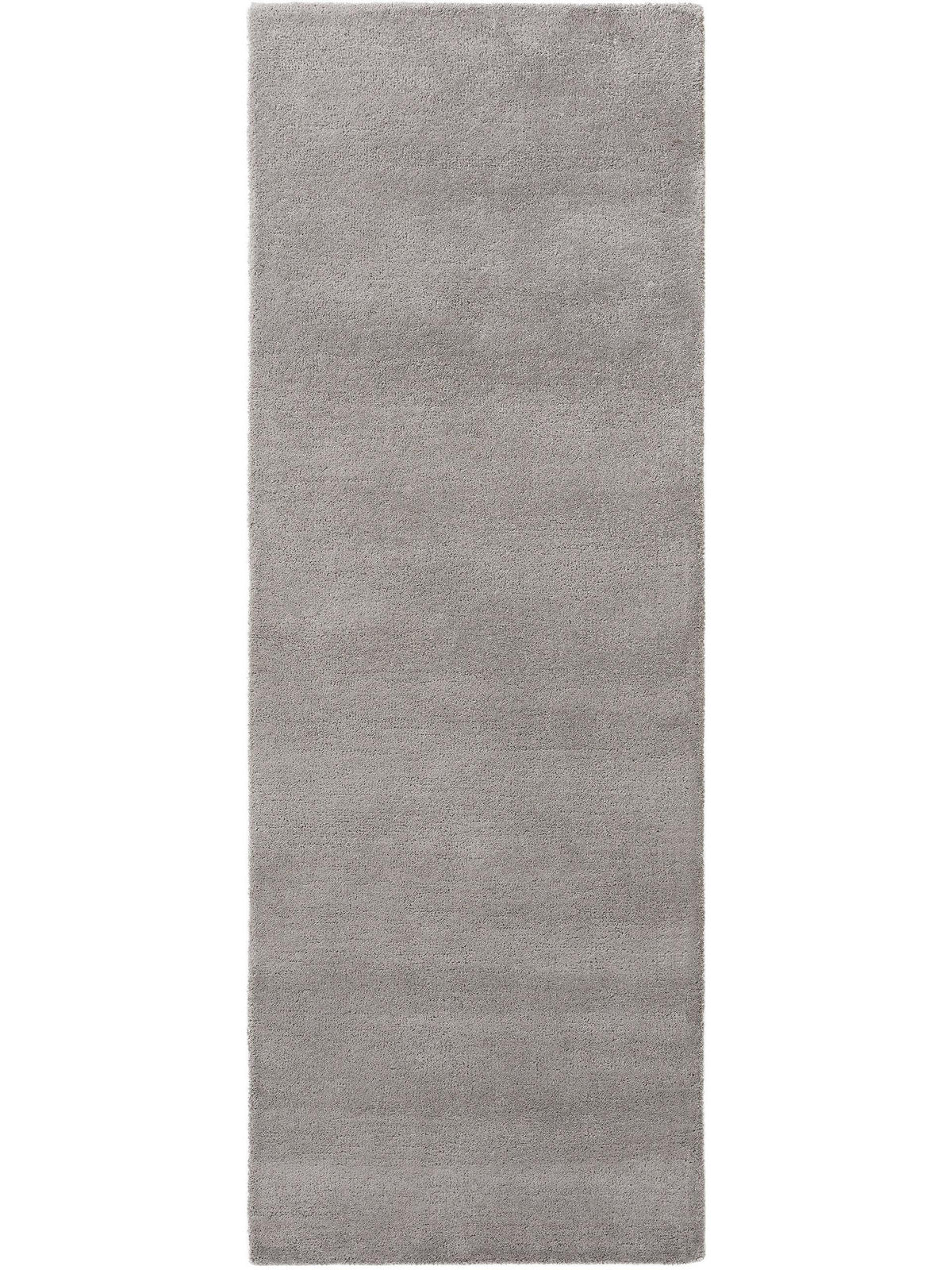 WOLLTEPPICH-LÄUFER Bent Grau 70x200 cm - Grau, Textil (70/200cm) - benuta Nest