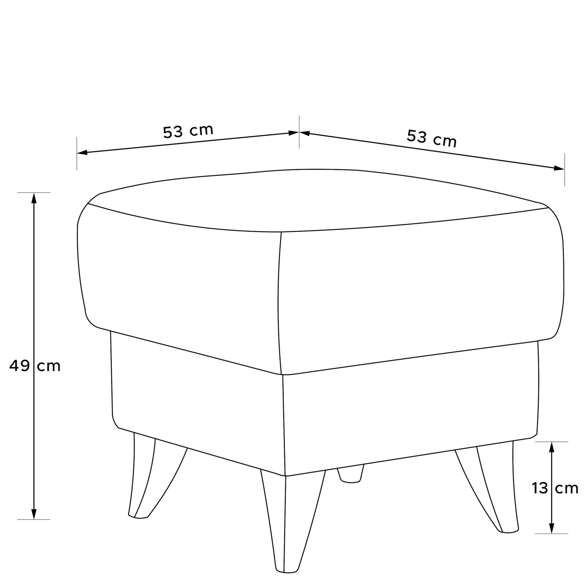 HOCKER GUSTAVO Fußstütze, Bouclé, Weiß - Weiß, Holz/Holzwerkstoff (53/49/53cm) - KONSIMO®