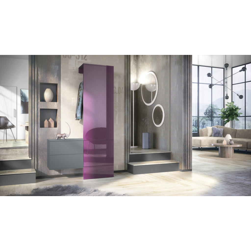 Thumbnail - Vladon Garderobe, Brombeere, Holzwerkstoff, 105x193x35 cm, Garderobe, Garderoben-Sets & Serien, Garderoben-Sets