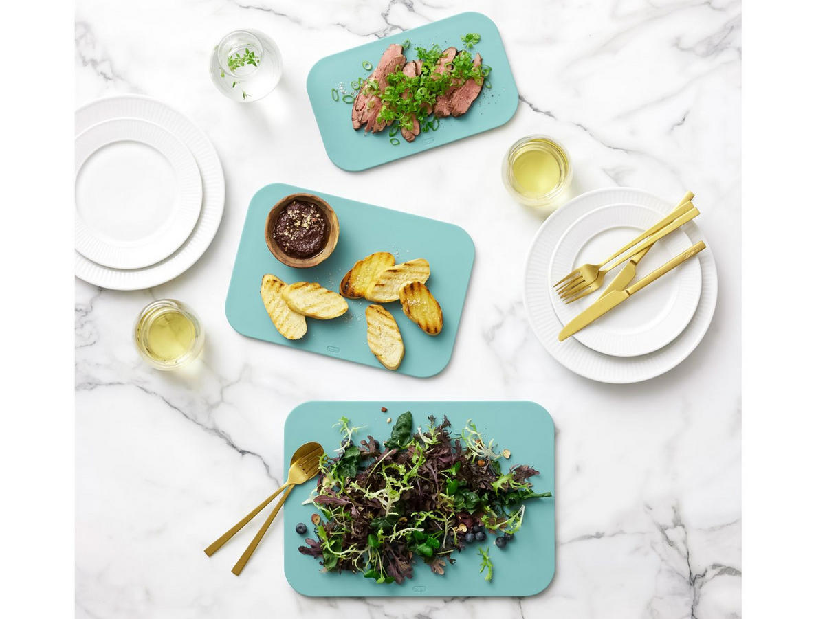 SCHNEIDEBRETTER-SET Choptima nordic green - Türkis, Kunststoff (35/26cm) - Rosti