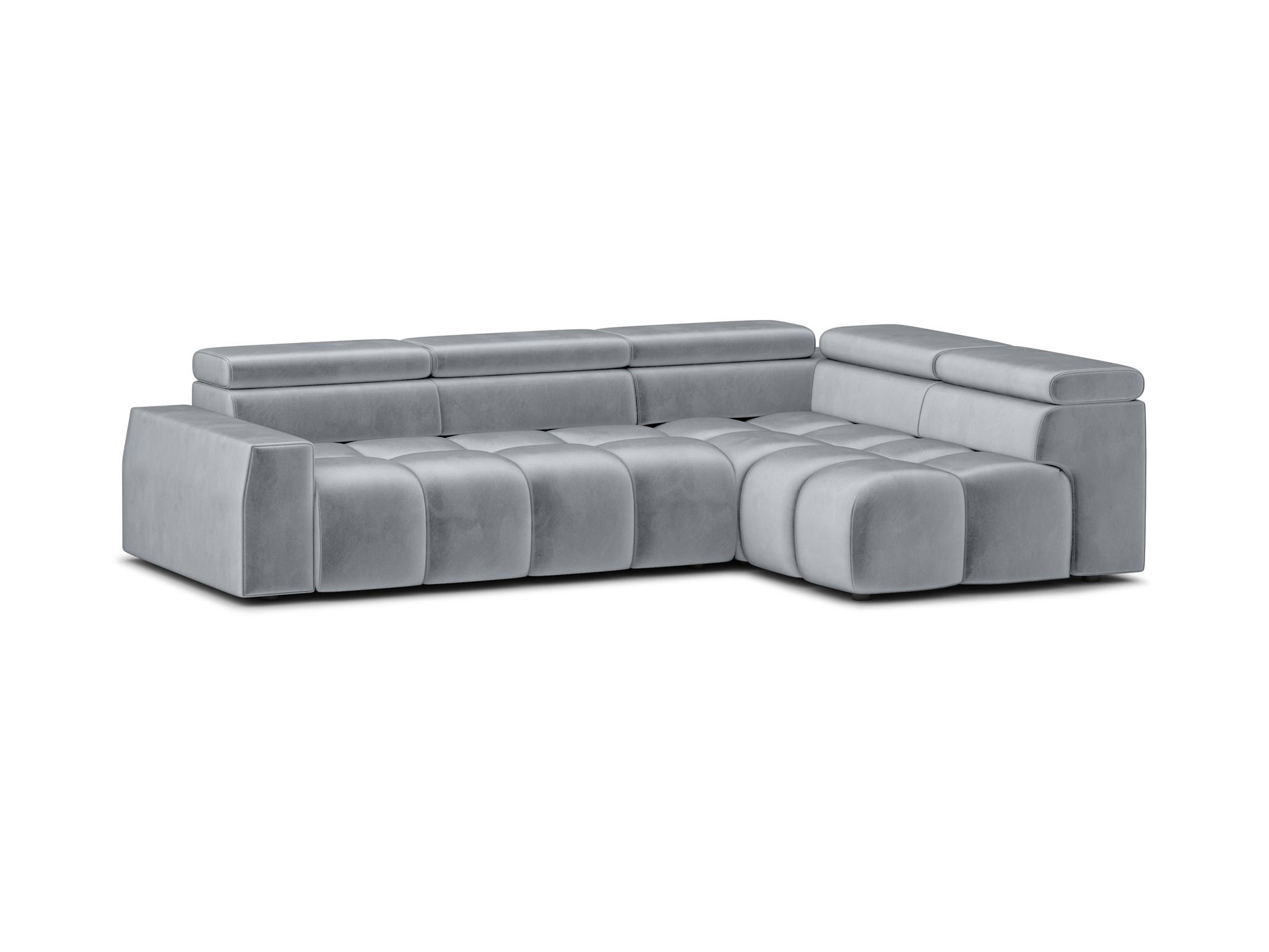 Fun Möbel Ecksofa Hellgrau 305x210 cm