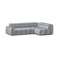 ECKSOFA Darcy - Hellgrau, Holzwerkstoff/Textil (305/210cm) - Fun Möbel