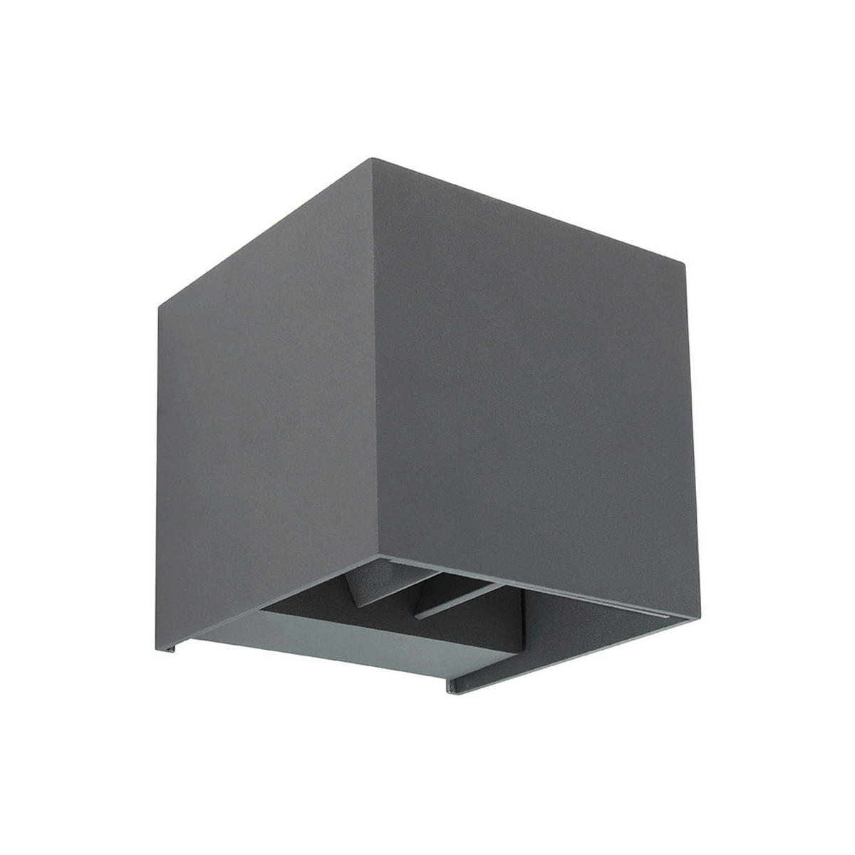 LED WANDLEUCHTE Aluminium Anthrazit - Anthrazit, Metall (10/10/10cm) - Globo Lighting