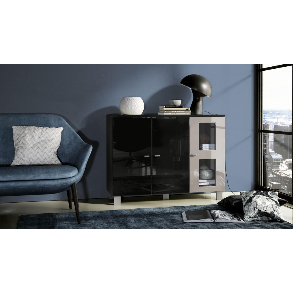 Thumbnail - Vladon Sideboard, Sand, Holzwerkstoff, 107x81x35 cm, Wohnzimmer, Kommoden & Sideboards, Sideboards