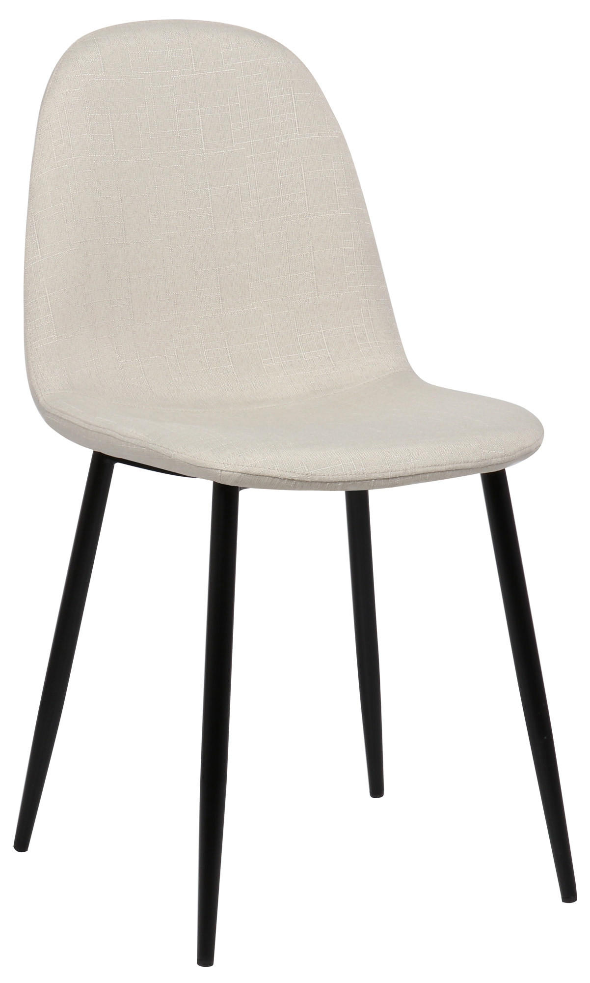 ESSZIMMERSTUHL MOVI Creme Stoff Metall 88x44x51 cm - Creme, Metall (44/88/51cm) - DELUKE