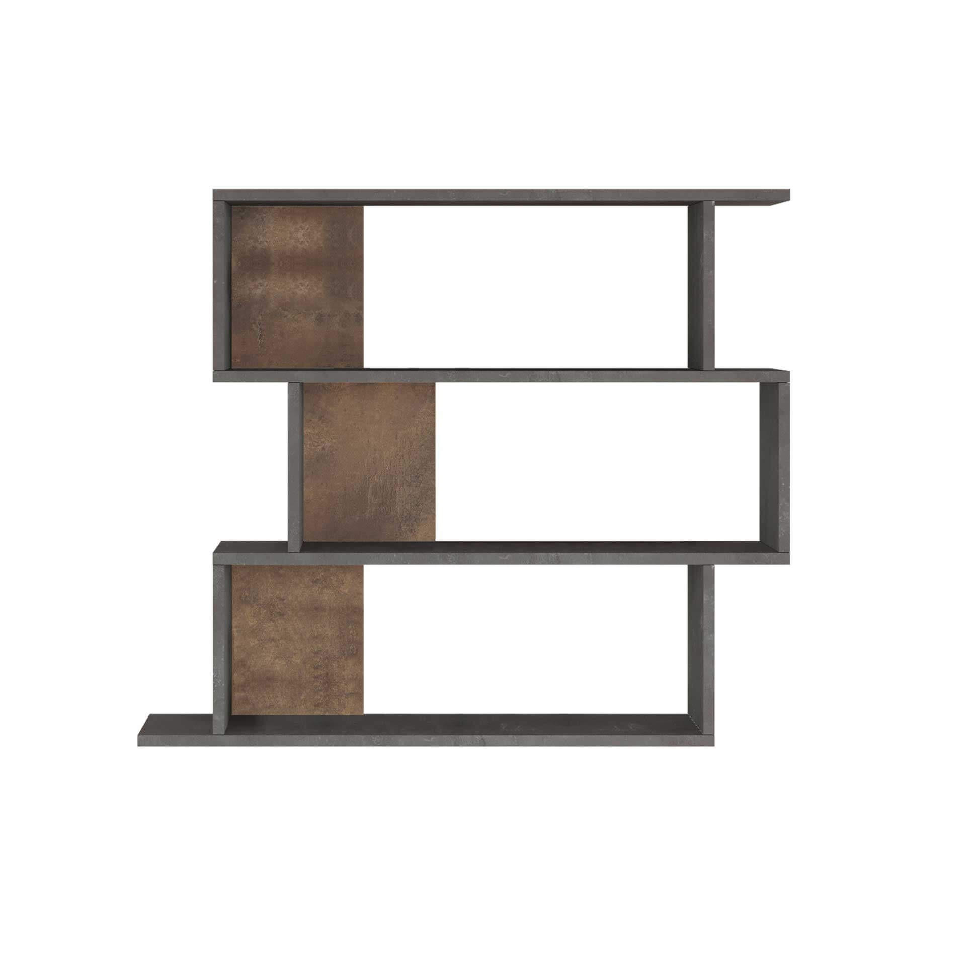 WANDREGAL 104/27/88 cm - Grau, Holz (104/88/27cm) - Mobili Rebecca