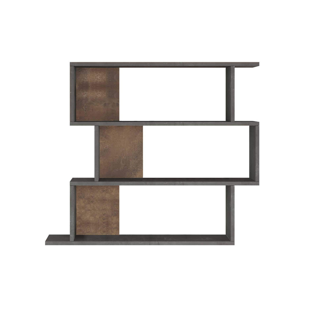 WANDREGAL 104/27/88 cm - Grau, Holz (104/88/27cm) - Mobili Rebecca