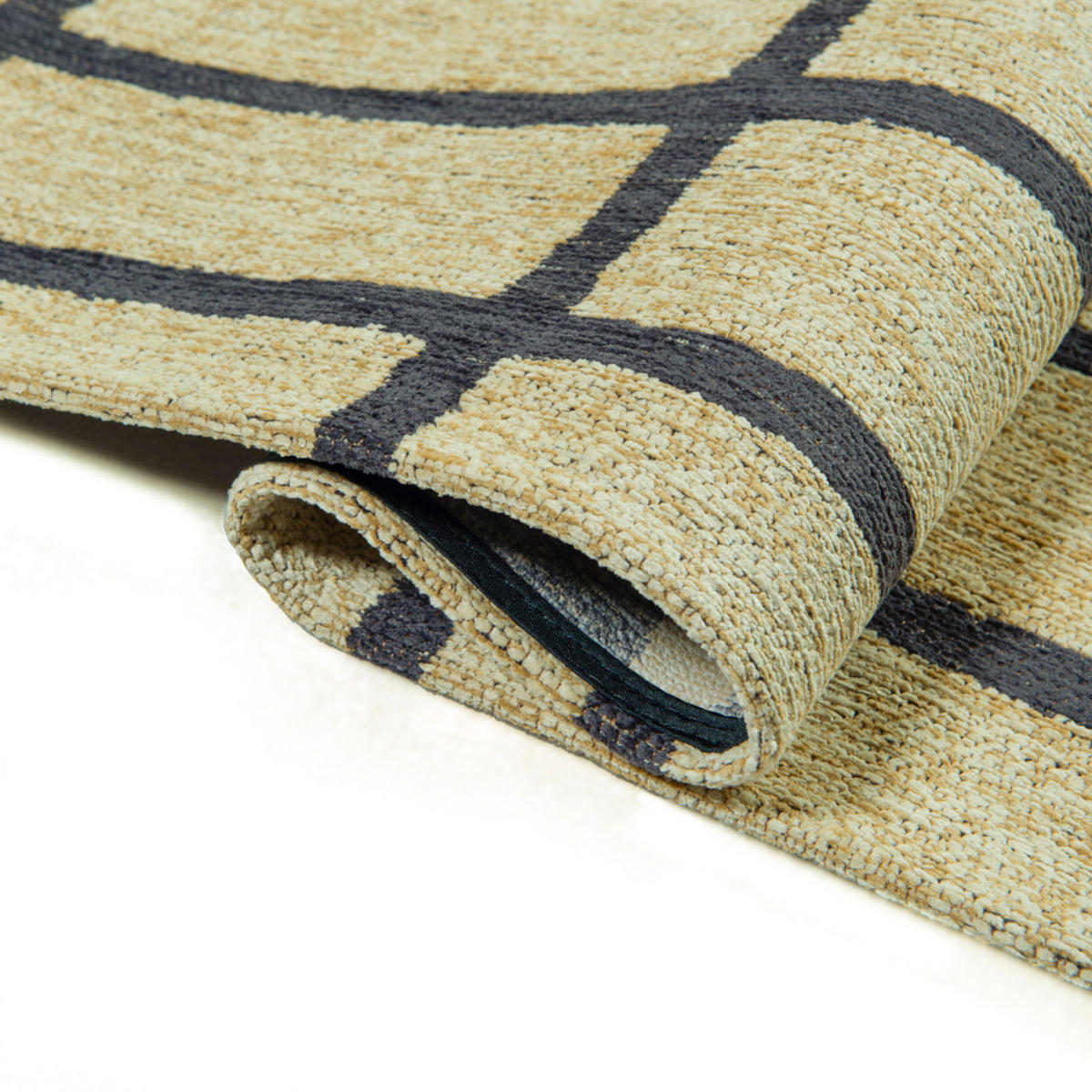 TEPPICH Caro Creamy Black 170/240 cm - Grau, Textil (170/240cm) - Lola&Moi