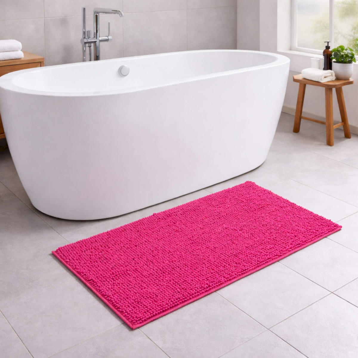 BADEMATTE PARIS - Pink, Textil (70/120cm) - WohnDirect