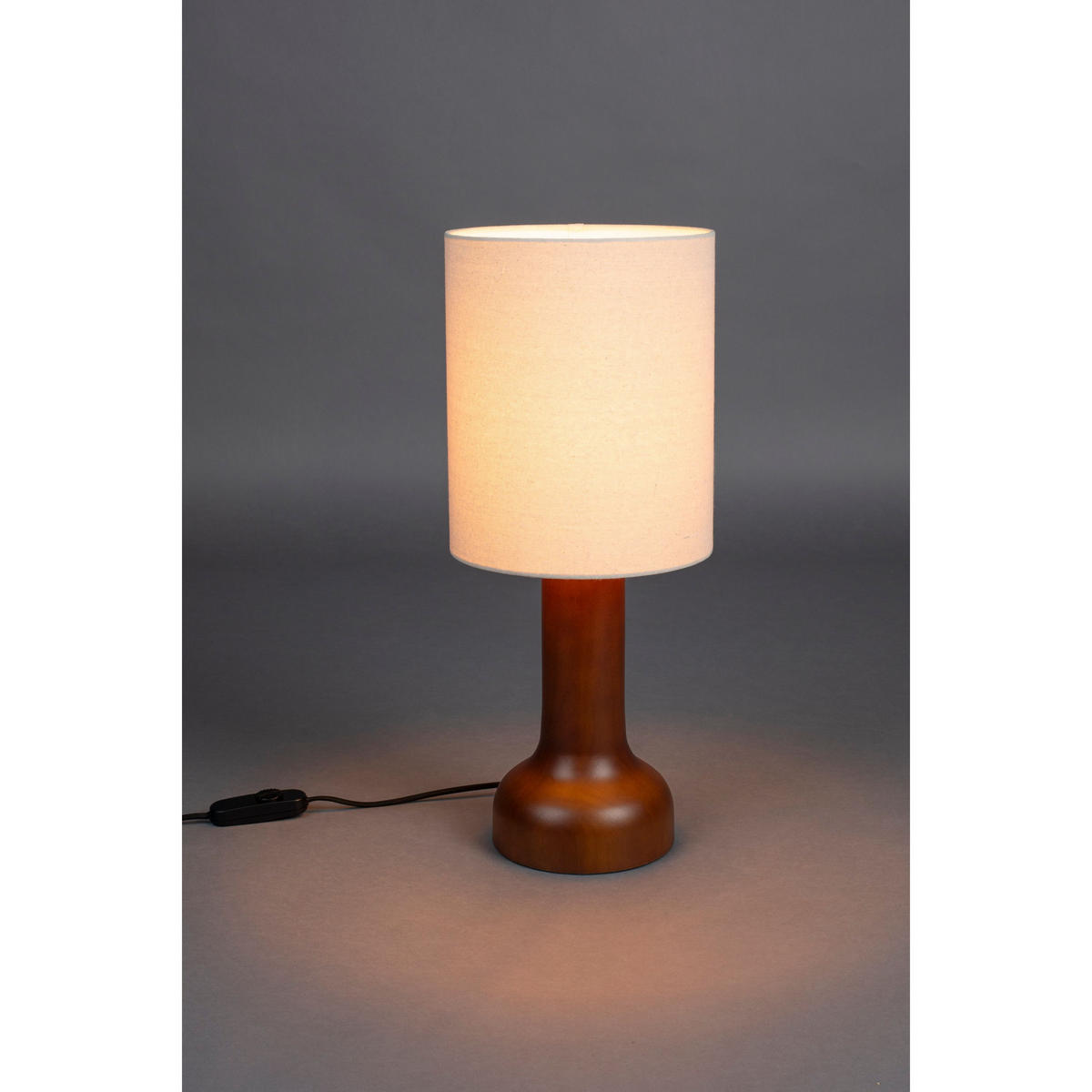 TISCHLAMPE Jones - Beige, Holz (25/25/60cm) - Dutchbone