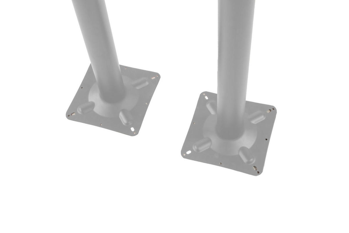 TISCHGESTELL STANDFUß DOPPELSÄULE HOCH - Silberfarben, Metall (70/110/40cm) - SAM