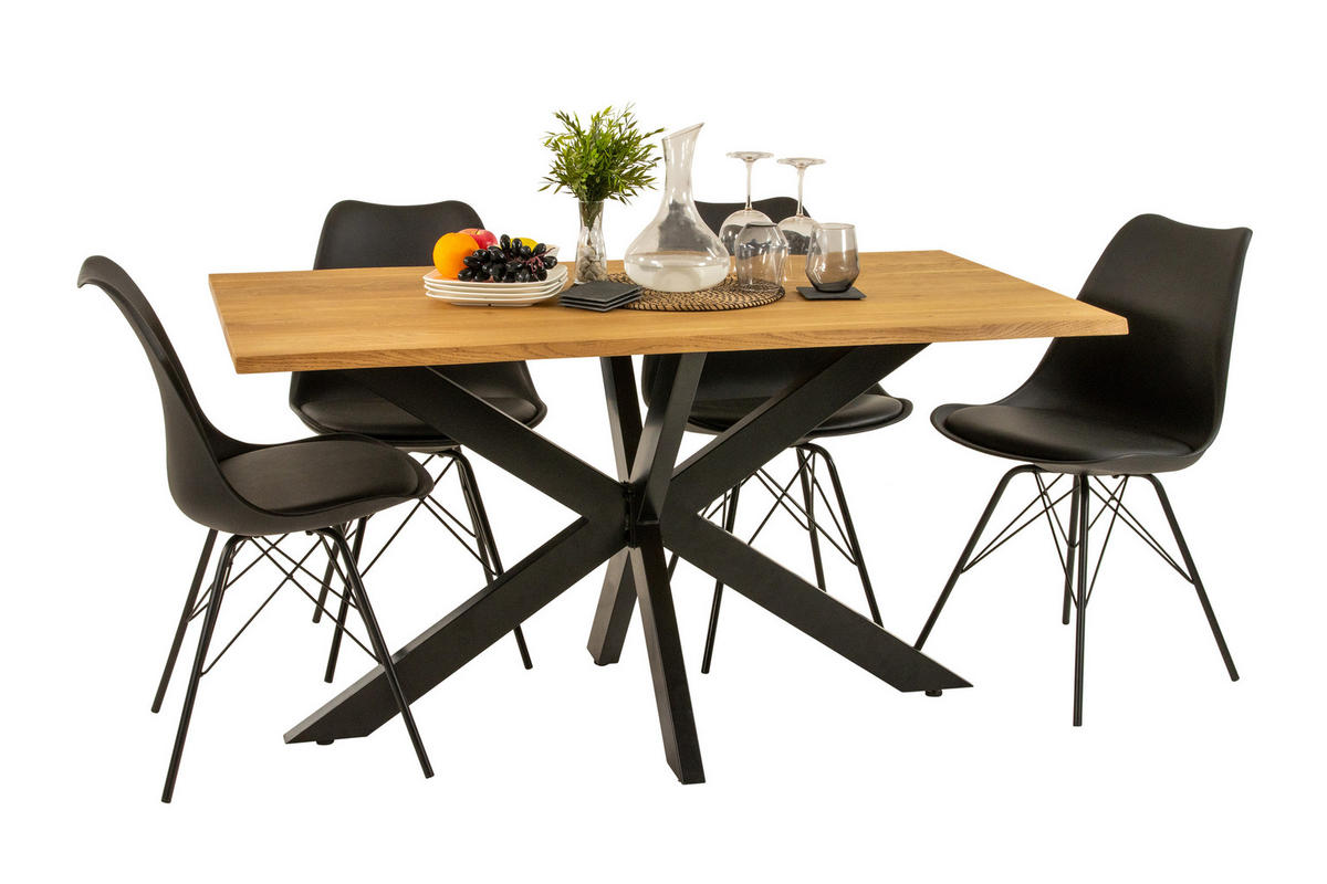 ESSTISCH SALVADOR - Eichefarben/Beige, Holz (80/140/77cm) - SAM