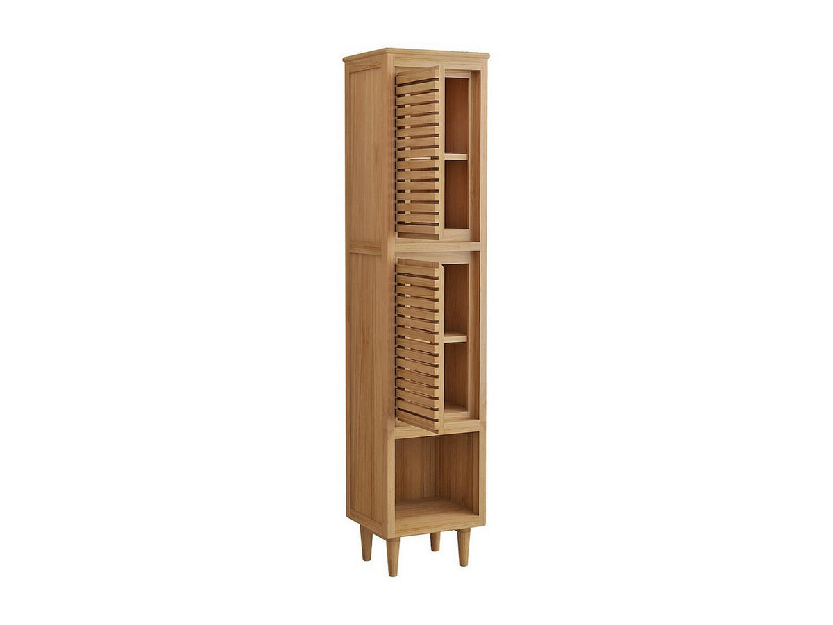BADSCHRANK - 40 cm x 35 cm - holz - naturfarben hell Toraja - Naturfarben, Holz (40/180/35cm) - Vente-Unique