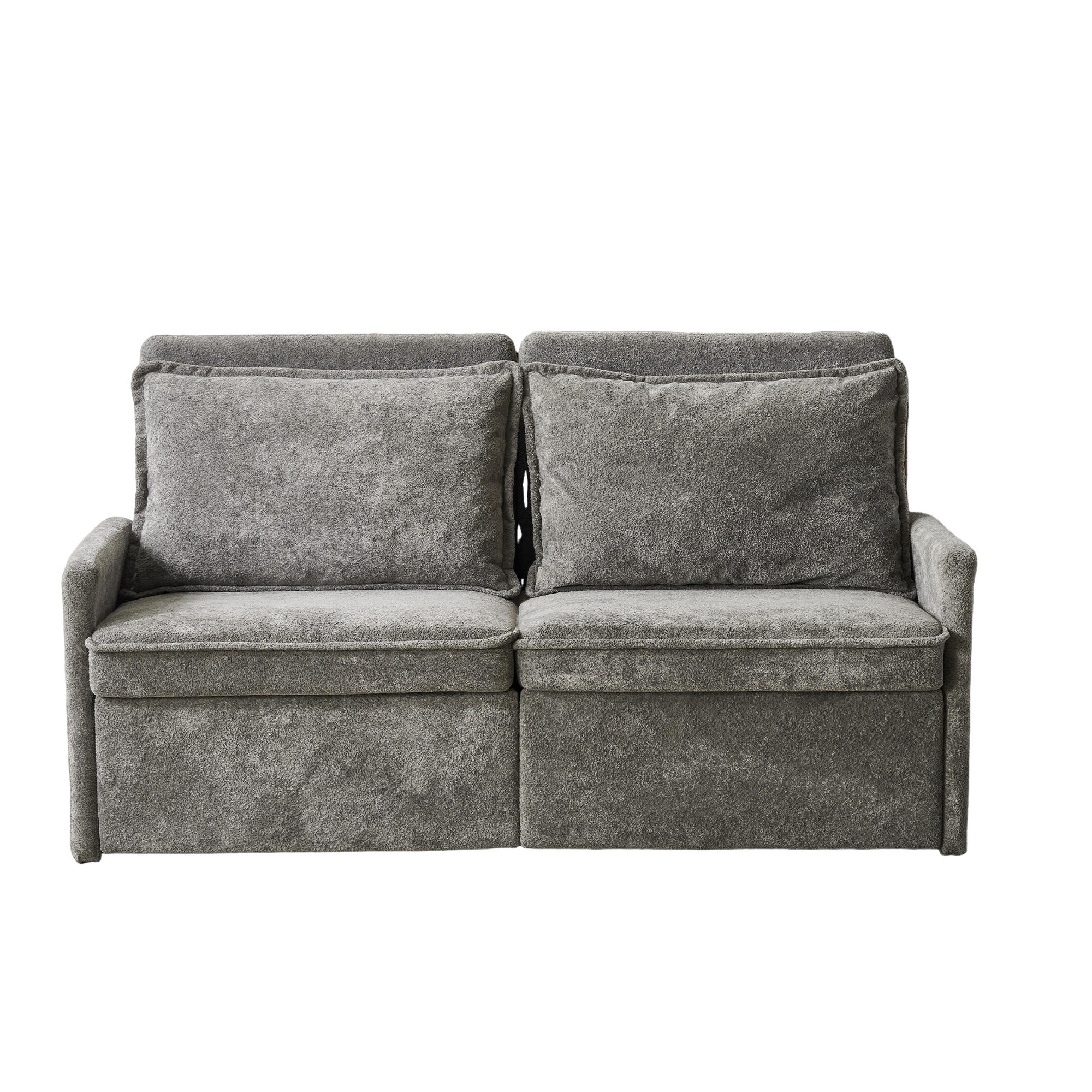 SCHLAFSOFA 172.5/71/95 cm Grau mit USB-Anschluss, 5-fach verstellbarer Rückenlehne und Stauraum - Grau, Textil (71/95/172.5cm) - Oxeza