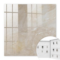 SCHLÜSSELBOX Weiß 30x30 cm – Türöffnung nach rechts - Mineralische Eleganz - Beige, Metall (30/30/5cm) - TULUP