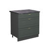 KÜCHENUNTERSCHRANK Fame-Line Grün-Gold Landhaus 80 cm AP Anthrazit - Anthrazit/Grün, Holzwerkstoff (80/82/60cm) - Vicco